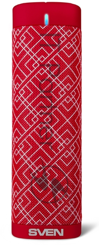 Портативная колонка SVEN PS-115, красный (10 Вт, TWS, Bluetooth, FM, USB, microSD, 1800мА*ч)