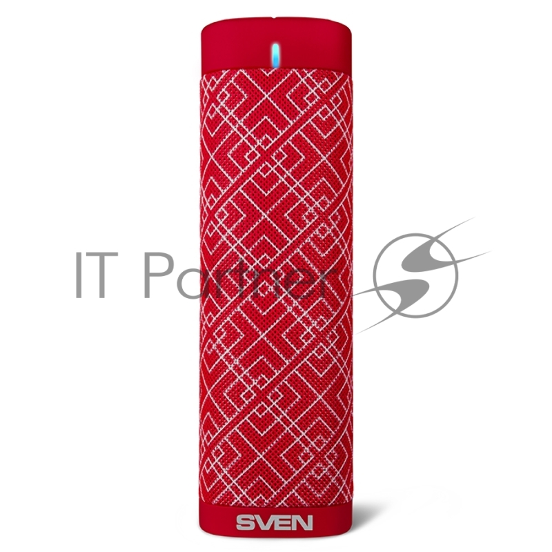 Портативная колонка SVEN PS-115, красный (10 Вт, TWS, Bluetooth, FM, USB, microSD, 1800мА*ч)