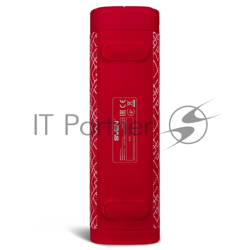 Портативная колонка SVEN PS-115, красный (10 Вт, TWS, Bluetooth, FM, USB, microSD, 1800мА*ч)