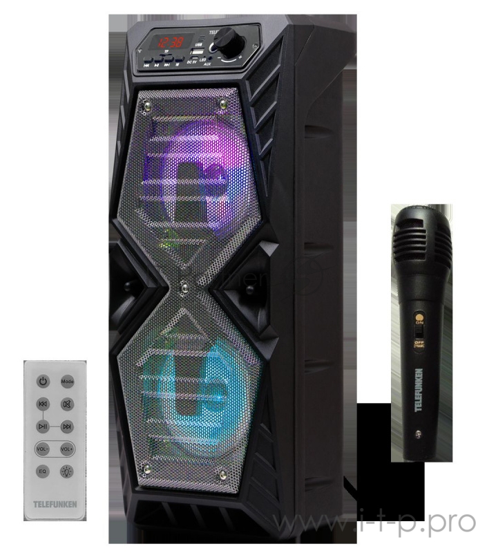 Колонка порт. Telefunken TF-PS1276B черный 35W 2.0 BT/3.5Jack/USB (TF-PS1276B(ЧЕРНЫЙ))