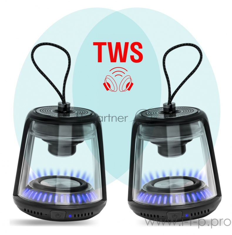 Колонка порт. Telefunken TF-PS1203B черный 18W 2.0 BT (TF-PS1203B(ЧЕРНЫЙ))