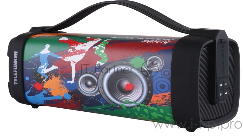 Колонка порт. Telefunken TF-PS1241B черный 6W 1.0 BT/USB (TF-PS1241B MUSIC HOLIDAY))