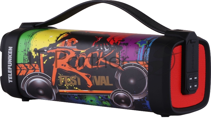 Колонка порт. Telefunken TF-PS1241B черный 6W 1.0 BT/USB (TF-PS1241B(ROCK MUSIC))