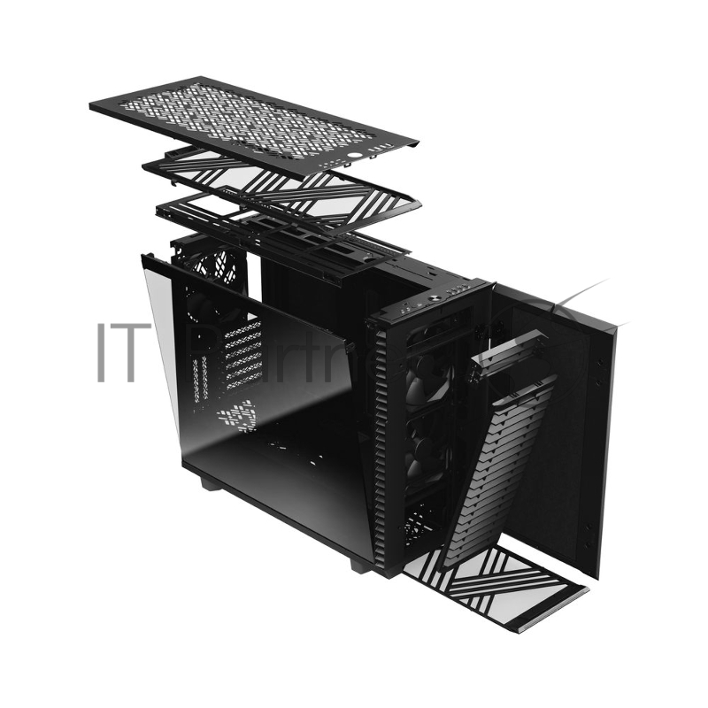 Корпус Fractal Design DEFINE 7 BLACK - DARK TG / mid tower / E-ATX / dark tint tempered glass / 3x140mm fans inc. / FD-C-DEF7A-03