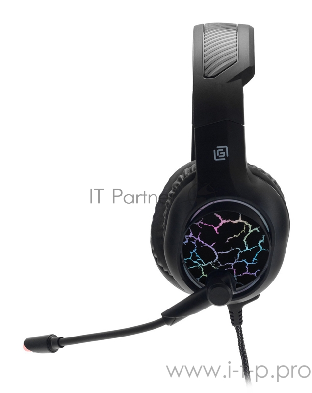 Наушники с микрофоном Oklick HS-L930G SNORTER черный/синий 2м мониторные USB оголовье (HS-L930G)