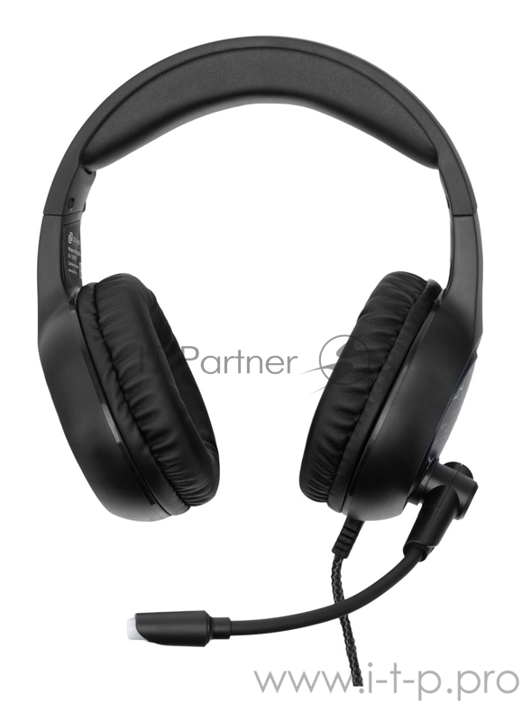 Наушники с микрофоном Oklick HS-L930G SNORTER черный/синий 2м мониторные USB оголовье (HS-L930G)