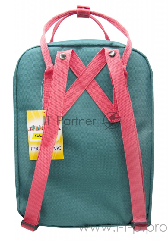 Рюкзак Silwerhof Cube зеленый/коралловый