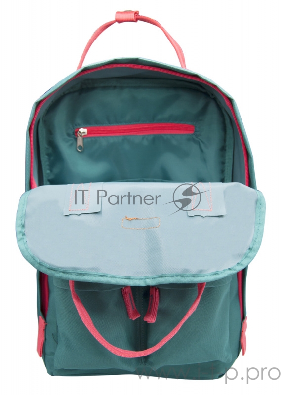 Рюкзак Silwerhof Cube зеленый/коралловый