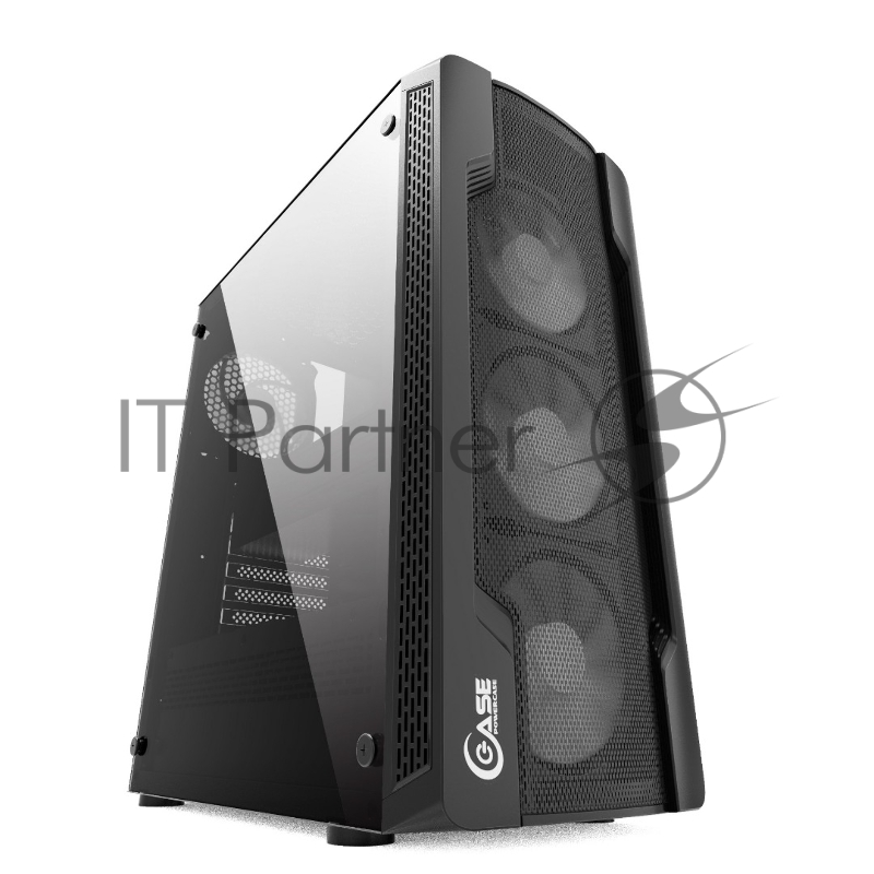 Корпус Powercase Mistral X4 Mesh LED, Tempered Glass, 4x 120mm 5-color fan, чёрный, ATX (CMIXB-L4)