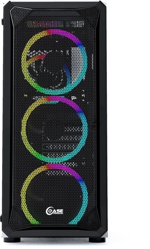 Корпус Powercase Mistral Z4 Mesh LED, Tempered Glass, 4x 120mm 5-color fan, чёрный, ATX (CMIZB-L4)
