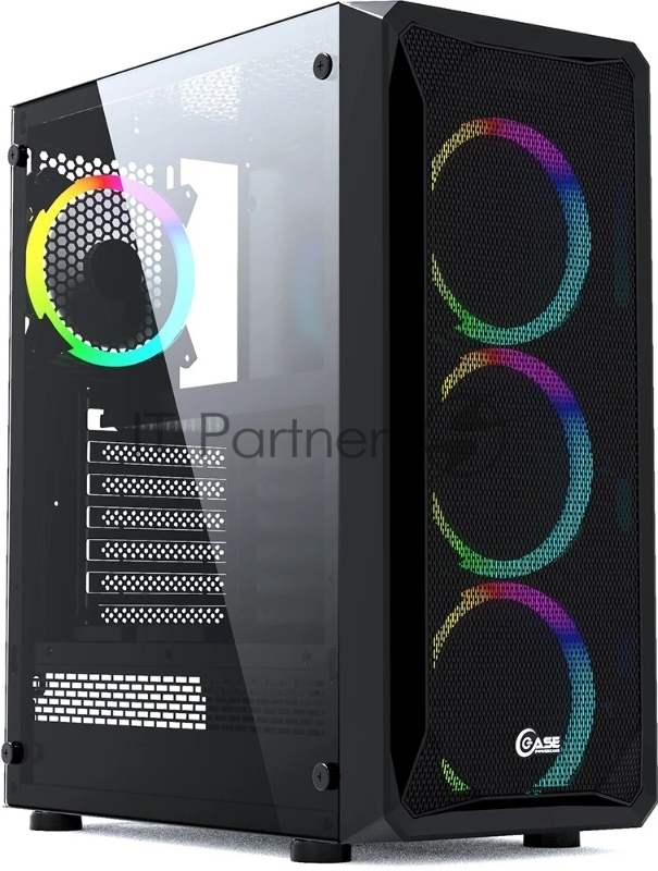 Корпус Powercase Mistral Z4 Mesh LED, Tempered Glass, 4x 120mm 5-color fan, чёрный, ATX (CMIZB-L4)