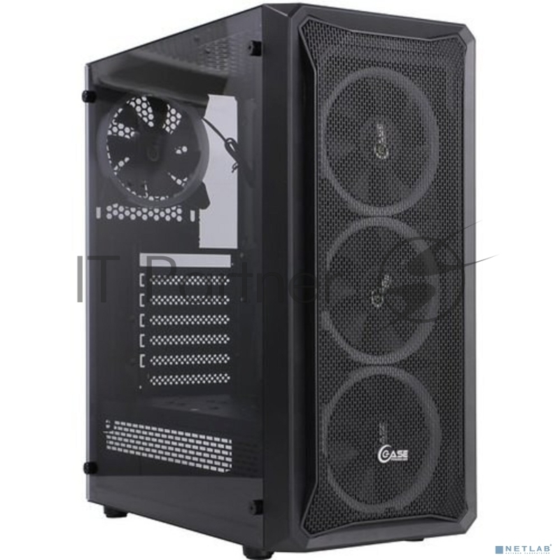Корпус Powercase Mistral Z4 Mesh LED, Tempered Glass, 4x 120mm 5-color fan, чёрный, ATX (CMIZB-L4)