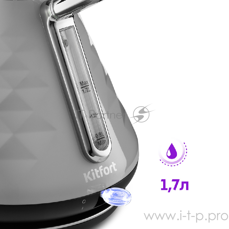 Чайник Kitfort КТ-698-3 серый