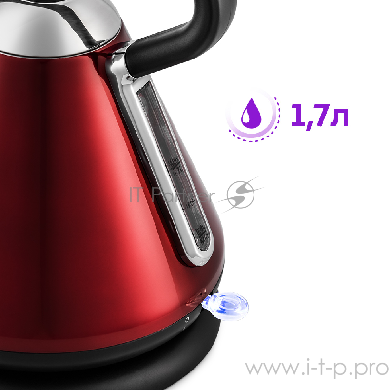 Чайник Kitfort КТ-697-2 красный металлик