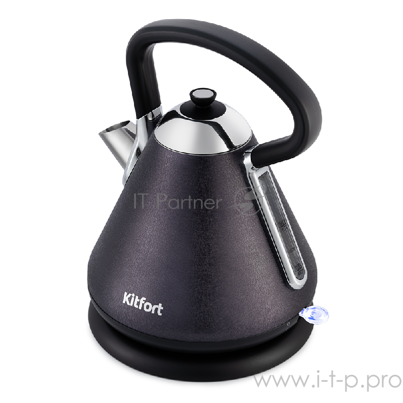 Чайник Kitfort КТ-697-1 чёрная кожа