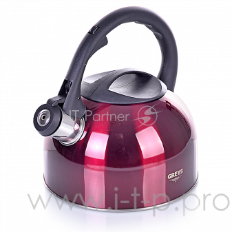 Чайник для плиты GREYS KS-437,2,5л.,кр со свистком