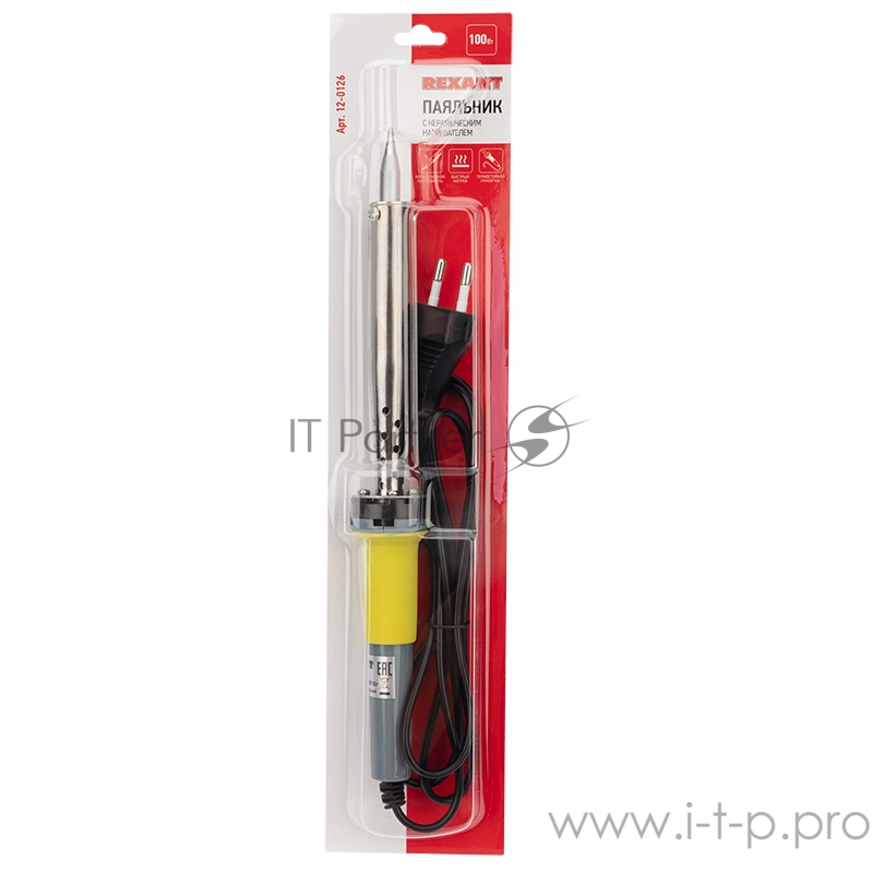 Паяльник Rexant с керамич. нагр. долгов. жало 230В, 100Вт