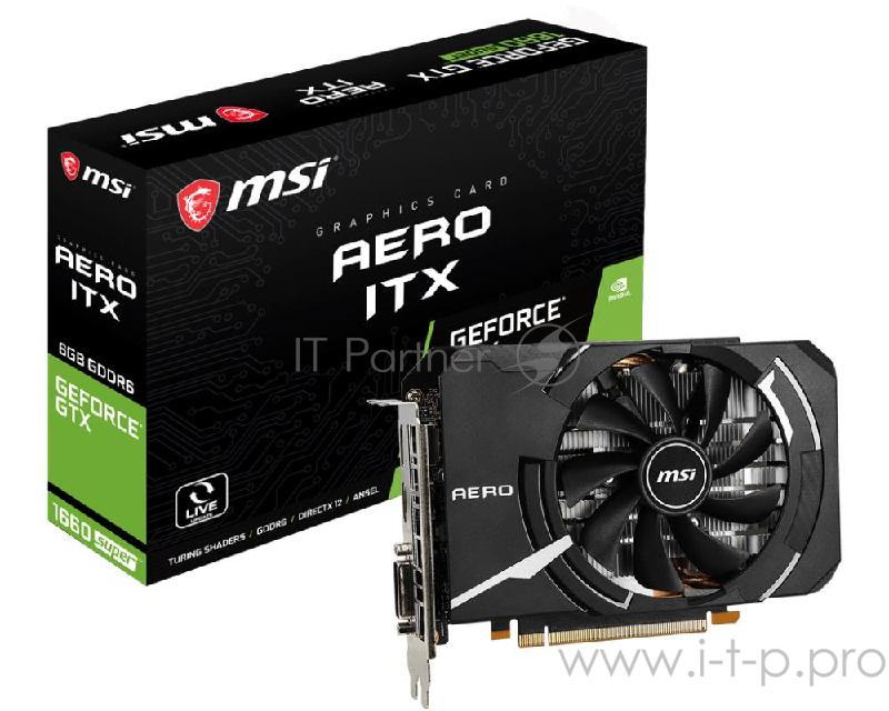 Видеокарта MSI PCI-E GTX 1660 SUPER AERO ITX nVidia GeForce GTX 1660SUPER 6144Mb 192bit GDDR6 1530/14000 DVIx1/HDMIx1/DPx1/HDCP Ret