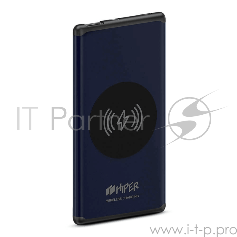 Аккумулятор HIPER Внешний аккумулятор HIPER NANO V Li-Pol 5000 mAh QI 5W 2.4A 1xUSB 1xType-C, синий