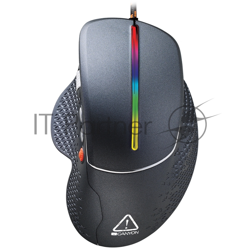 Мышь Wired High-end Gaming Mouse with 6 programmable buttons, sunplus optical sensor, 6 levels of DPI and up to 6400, 2 million times key life, 1.65m Braided USB cable,Matt UV coating surface and RGB lights with 7 LED flowing mode, size:123*81*53mm,