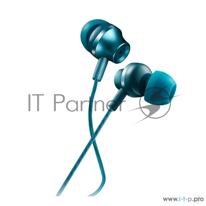 Наушники CANYON CNS-CEP3BG Стерео наушники с микрофоном, металлическая оболочка, 1,2 М, сине-зеленый