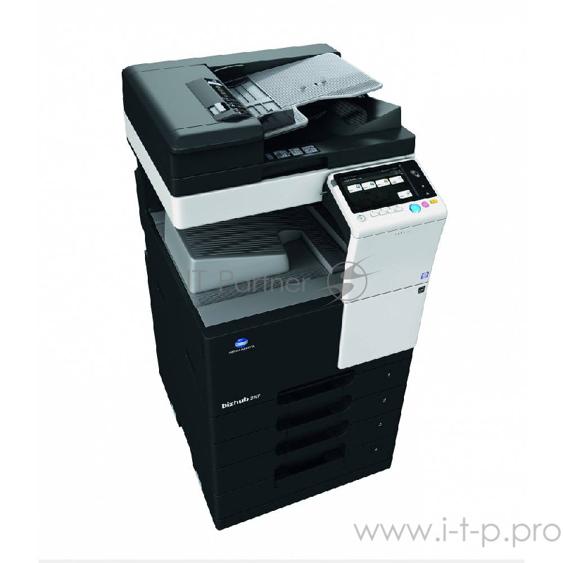 МФУ Konica-Minolta bizhub 287 монохромное, A3, 28 стр./мин., 28000стр/мес, 250GB, сеть, дуплекс, 2*500л, 2GB