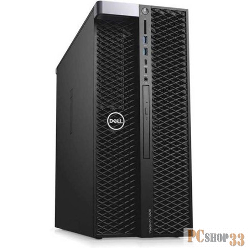 Рабочая станция Precision T5820 Core i9-10920X (12 cores 3,5GHz)32GB (4x8GB) DDR4 256GB SSD (M.2 PCIe) + 2TB (7200 rpm) Nvidia Quadro RTX 4000 (8GB GDDR6)TPM 950W W10 Pro3 y NBD