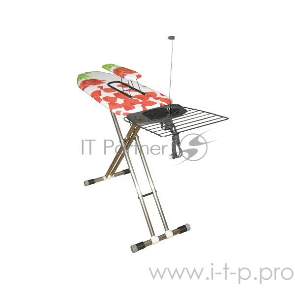 Гладильная доска EUROGOLD magnum 51742B 120х42 см. Комплектация : высокоустойчивый метал.каркас, регулировка высоты до 99см, основа рабочего стола -сетка,подставка под утюг с жаропроч. резиновым ковриком, откидная полка для белья,электроудлинитель с