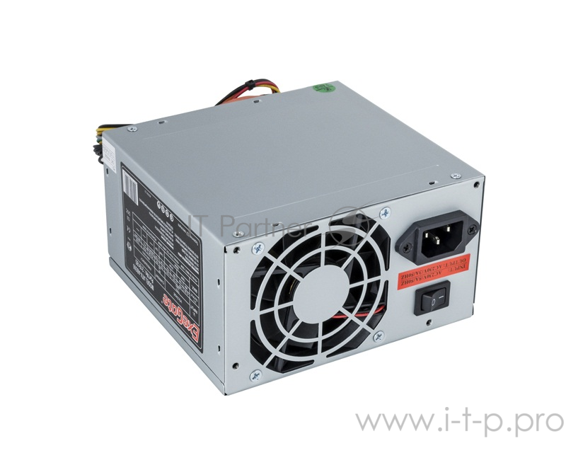Блок питания 500W ExeGate AB500, ATX, PC, 8cm fan, 24p+4p, 3*SATA, 2*IDE, FDD + кабель 220V в комплекте