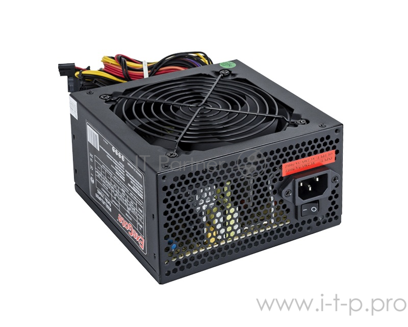 Блок питания 600W ExeGate XP600, ATX, PC, black, 12cm fan, 24p+4p, 6/8p PCI-E, 3*SATA, 2*IDE, FDD + кабель 220V в комплекте