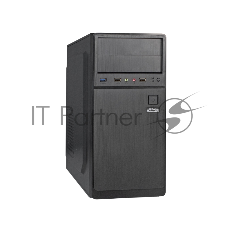 Корпус Miditower ExeGate XP-402U Black, ATX, <XP600, Black,120mm>, 2*USB+1*USB3.0, Audio