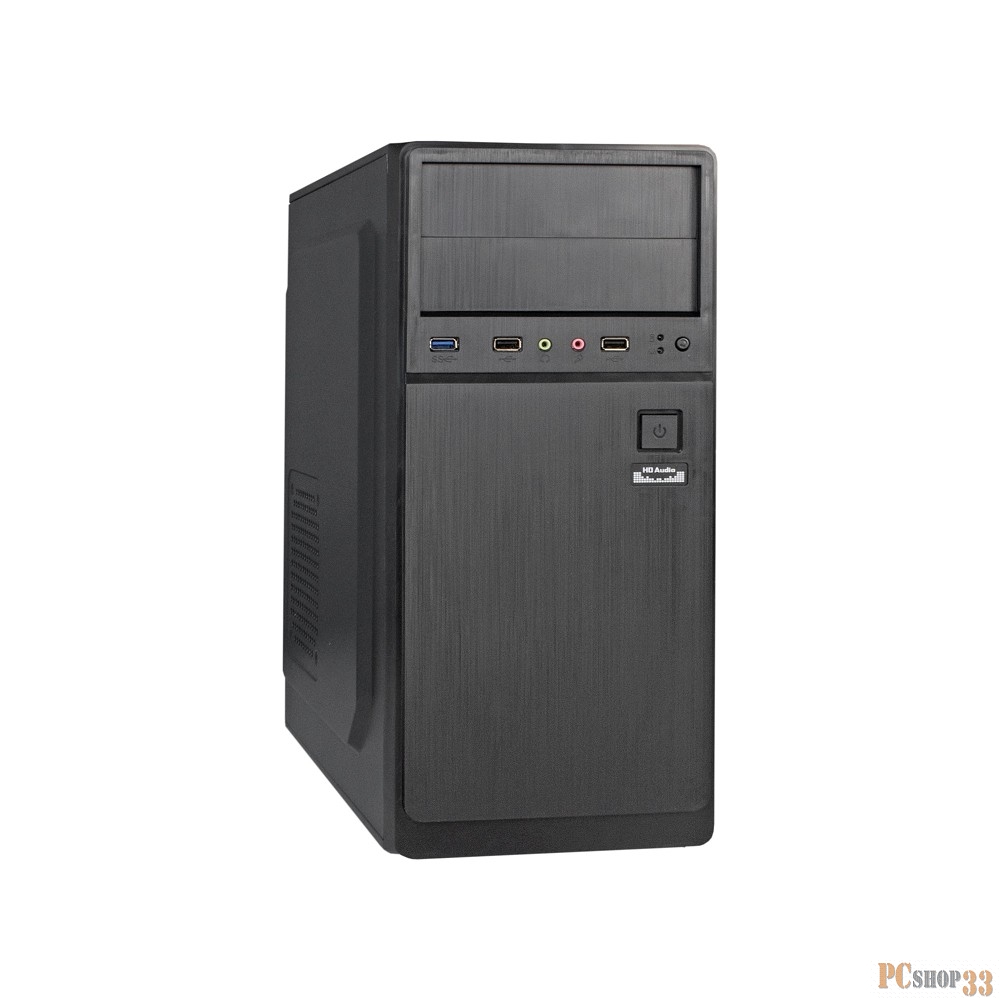 Корпус Miditower ExeGate XP-402U Black, ATX, <XP450, Black,120mm>, 2*USB+1*USB3.0, Audio