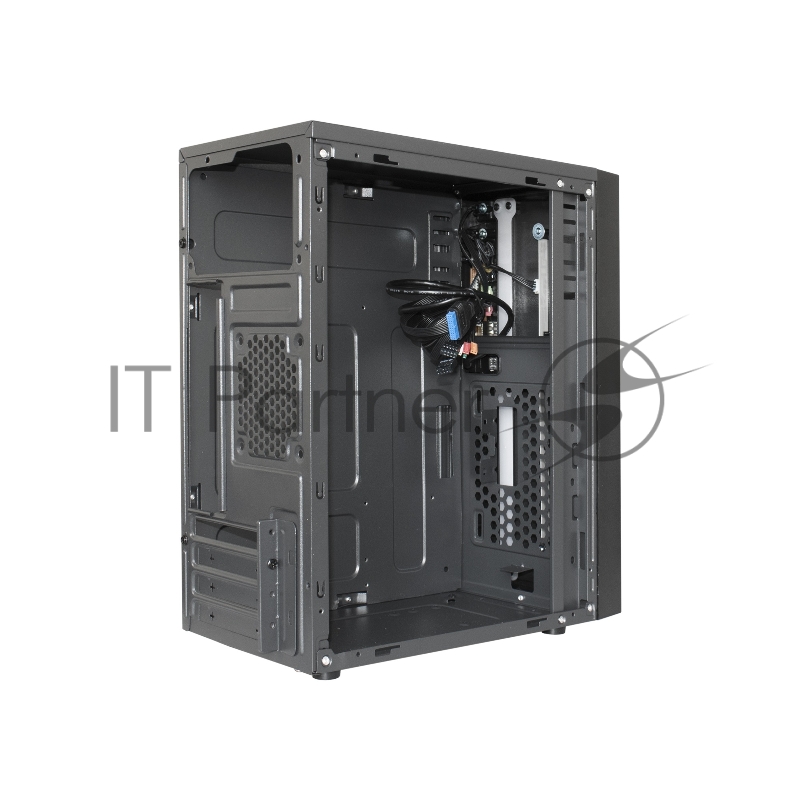 Корпус Minitower ExeGate mEVO-9301 Black-RGB light, ATX, <500NPX>, с окном, 2*USB+1*USB3.0, HD Audio