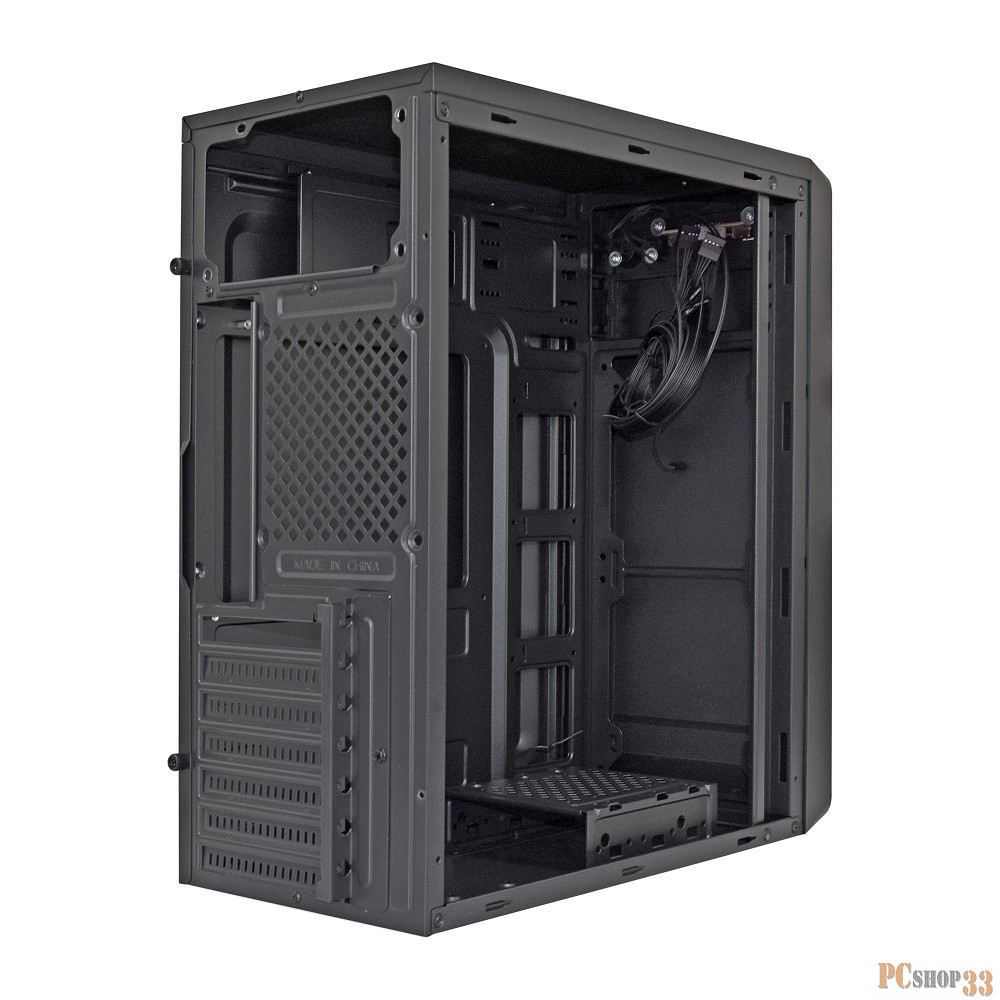 Корпус Miditower ExeGate XP-332 Black, ATX, <XP450, Black,120mm>, 2*USB, Audio