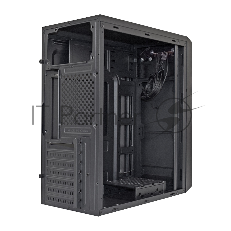 Корпус Miditower ExeGate XP-332 Black, ATX, <XP350, Black,120mm>, 2*USB, Audio
