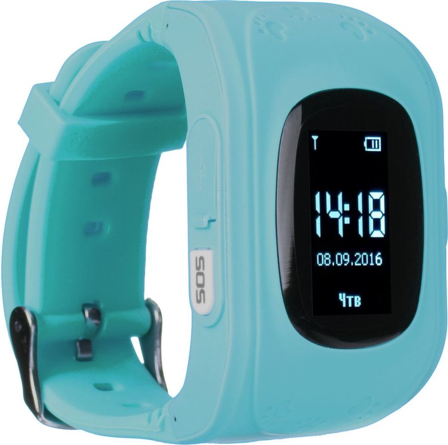 Смарт-часы Jet Kid Start 54мм 0.64 OLED черный/голубой (START LIGHT BLUE)