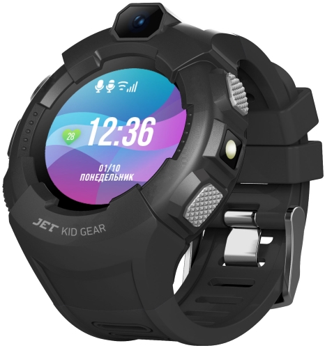 Умные детские часы Jet Kid Gear grey/black