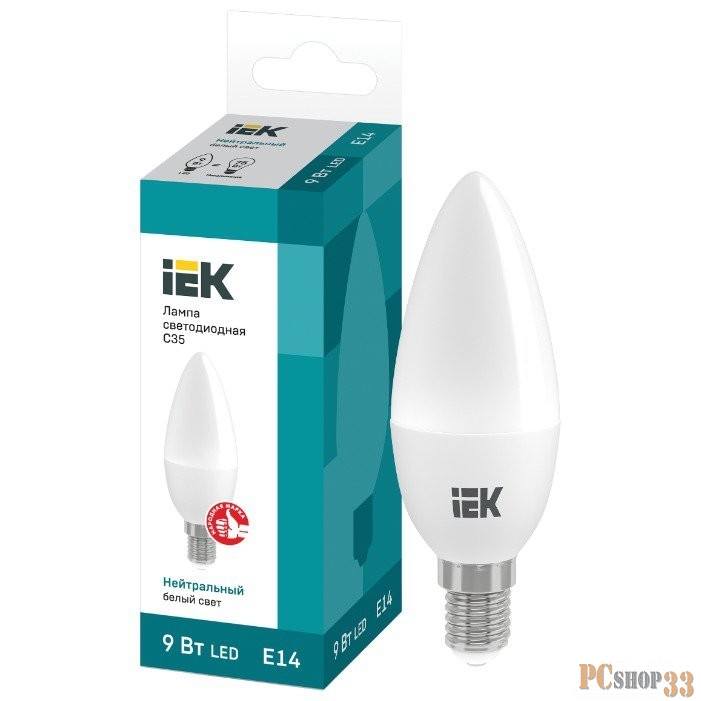 Iek LLE-C35-9-230-40-E27 Лампа светодиодная LED C35 свеча 9Вт 230В 4000К E27