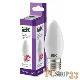Iek LLF-C35-7-230-40-E27-FR Лампа LED C35 свеча матов. 7Вт 230В 4000К E27 серия 360°