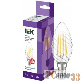 Iek LLF-CT35-5-230-40-E14-CL Лампа LED CT35 свеча вит. 5Вт 230В 4000К E14 серия 360°