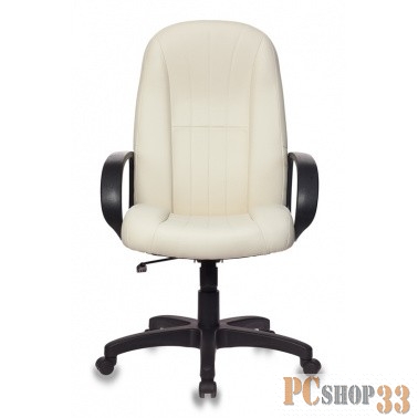 Кресло руководителя Бюрократ T-898/OR-10 молочный искусственная кожа