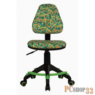 Кресло детское Бюрократ KD-4-F/PENCIL-GN зеленый карандаши колеса зеленый