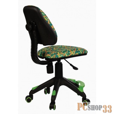 Кресло детское Бюрократ KD-4-F/PENCIL-GN зеленый карандаши колеса зеленый