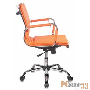 Кресло руководителя Бюрократ CH-993-Low/orange низкая спинка оранжевый искусственная кожа крестовина