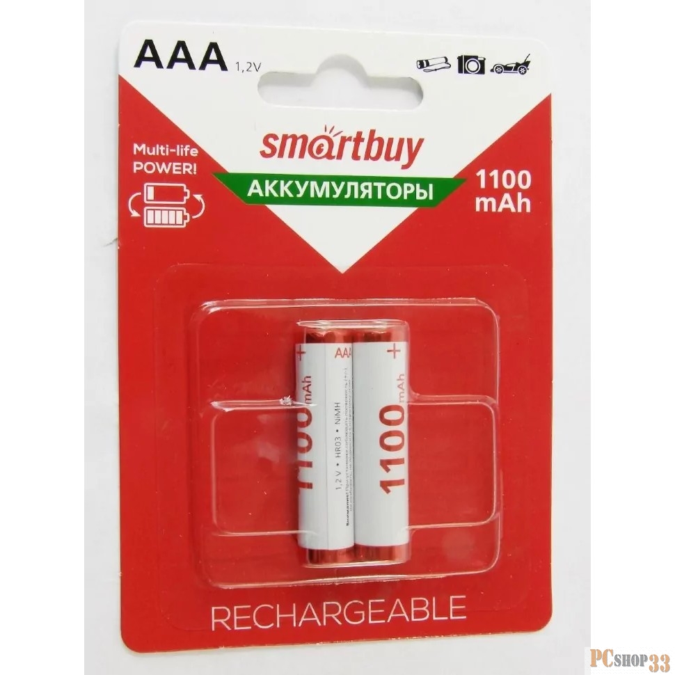 Smartbuy AAA/2BL 1100 mAh (24/240) (SBBR-3A02BL1100) (2шт. в уп-ке)