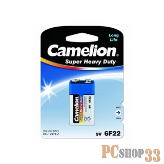 Camelion 6F22 Blue BL-1 (6F22-BP1B, батарейка,9В) (1 шт. в уп-ке)