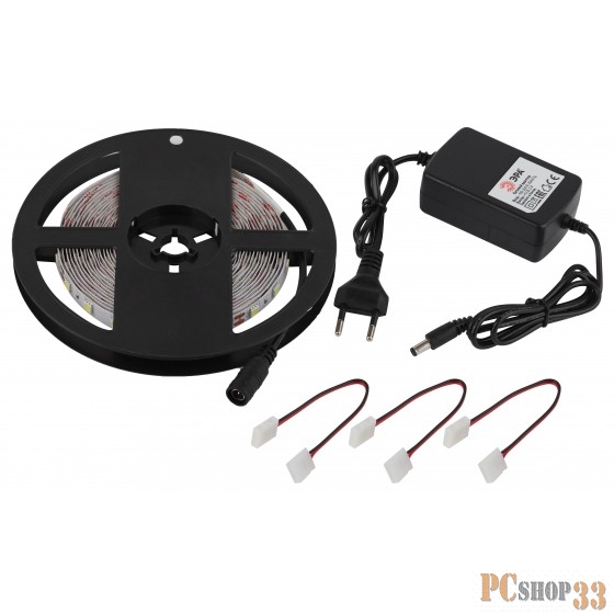 Эра Б0043065 Комплект одноцветной светодиодной ленты ЭРА 5050kit-14,4-60-12-IP20-6500-5m