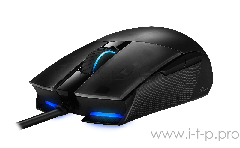 ASUS ROG Strix Impact II Игровая мышь (8 кнопок, 6200 dpi, Omron, Black, USB, RGB подсветка, 90MP01E0-B0UA00)