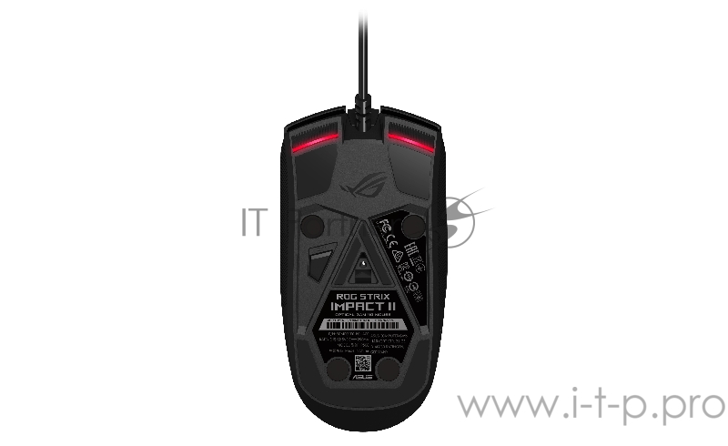 ASUS ROG Strix Impact II Игровая мышь (8 кнопок, 6200 dpi, Omron, Black, USB, RGB подсветка, 90MP01E0-B0UA00)