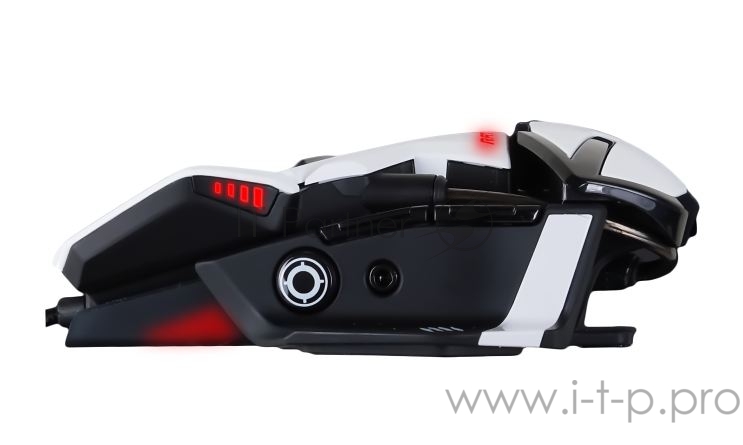 Mad Catz R.A.T. 4+ Игровая мышь белая (PMW3330, USB, 9 кнопок, 7200 dpi, красная подсветка)